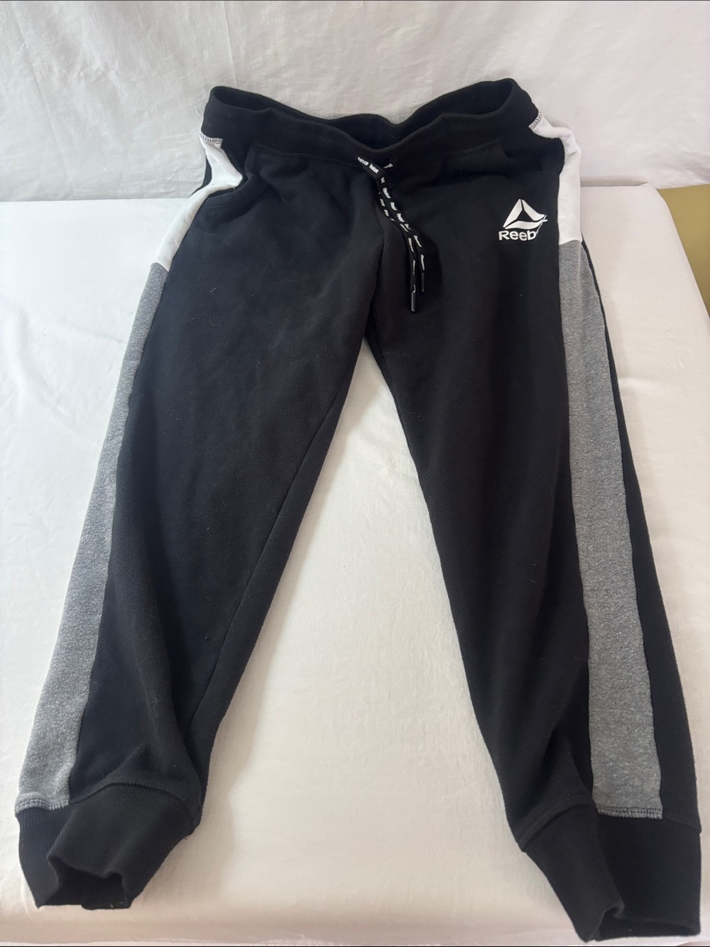 Reebok Womens Black Quarter-Zip Pullover with White Logo Pants as well. - Picture 4 of 10